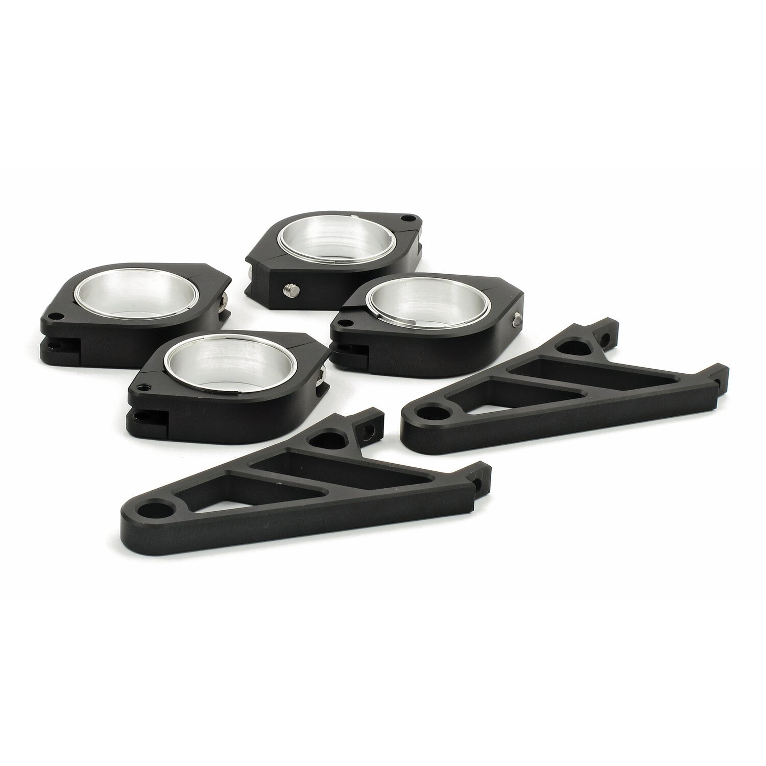 Fingers, adj. headlamp bracket assembly 42-43mm, Black, Matte