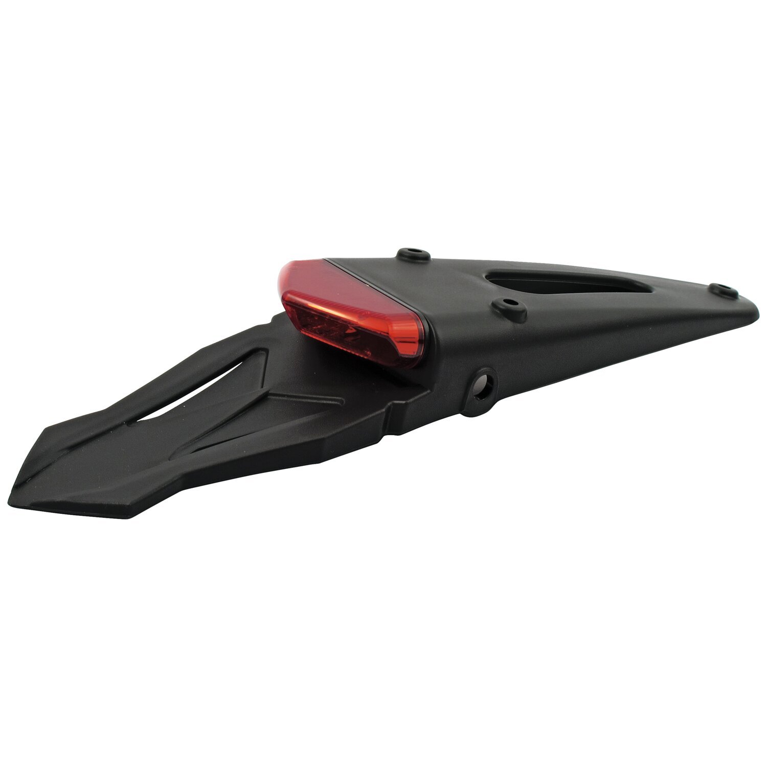 Plastic custom under fender. with LED taillight, Black