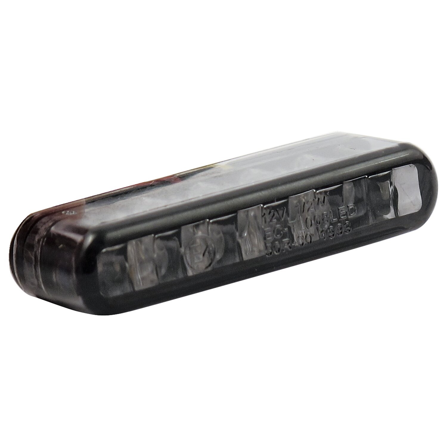 Shorty LED taillight. horizontal use. Smoke lens, Gray