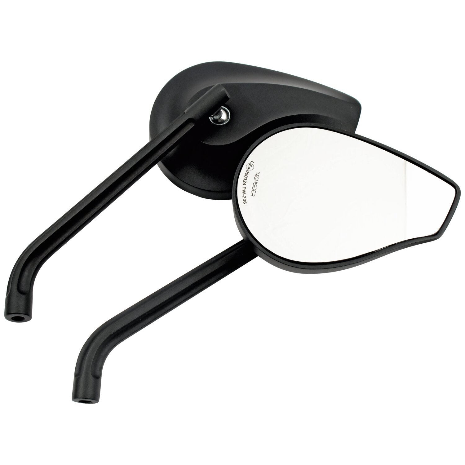 Mirror set 'Phoenix 1, Black, Polished
