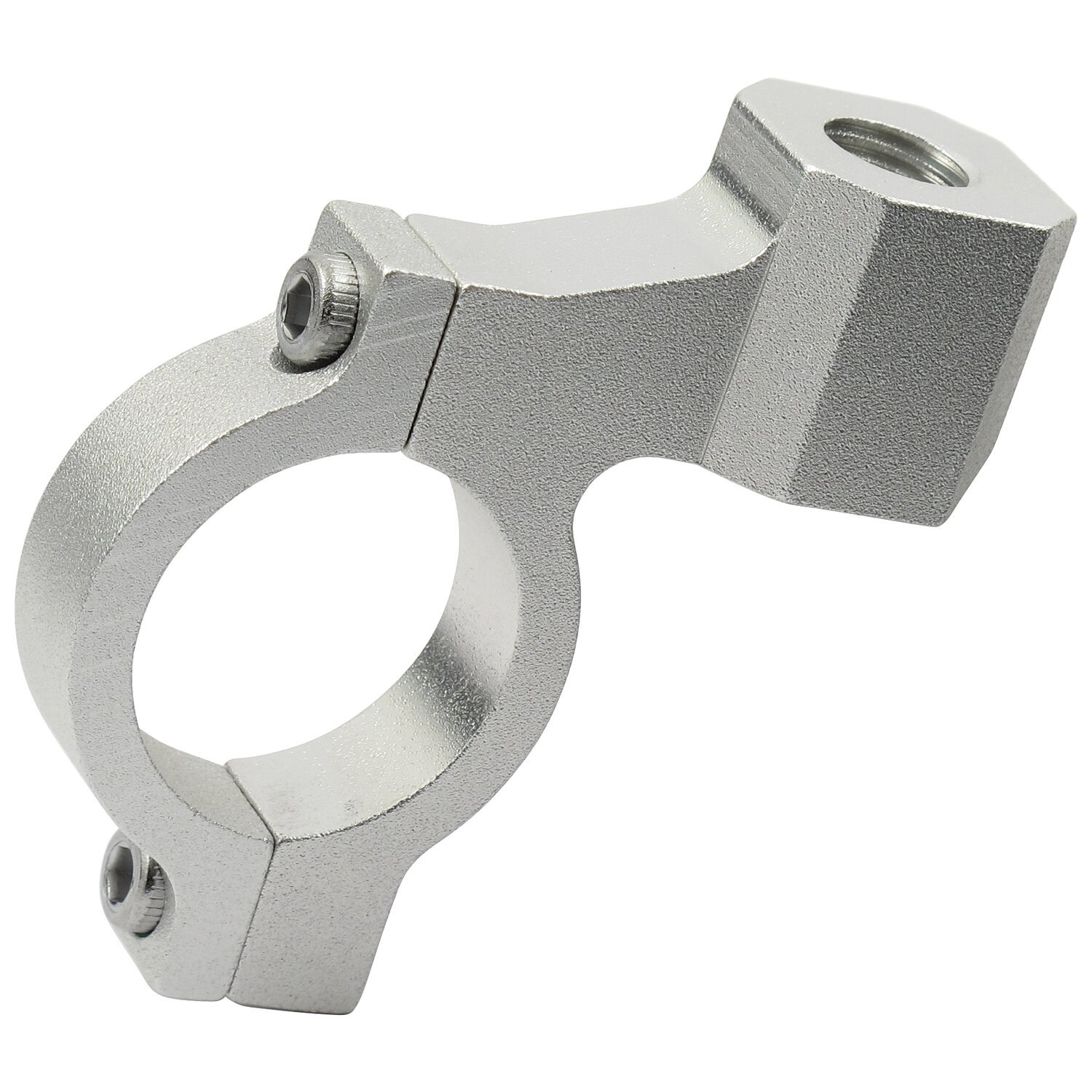 Cnc mirror clamp 10mm threaded, Silver