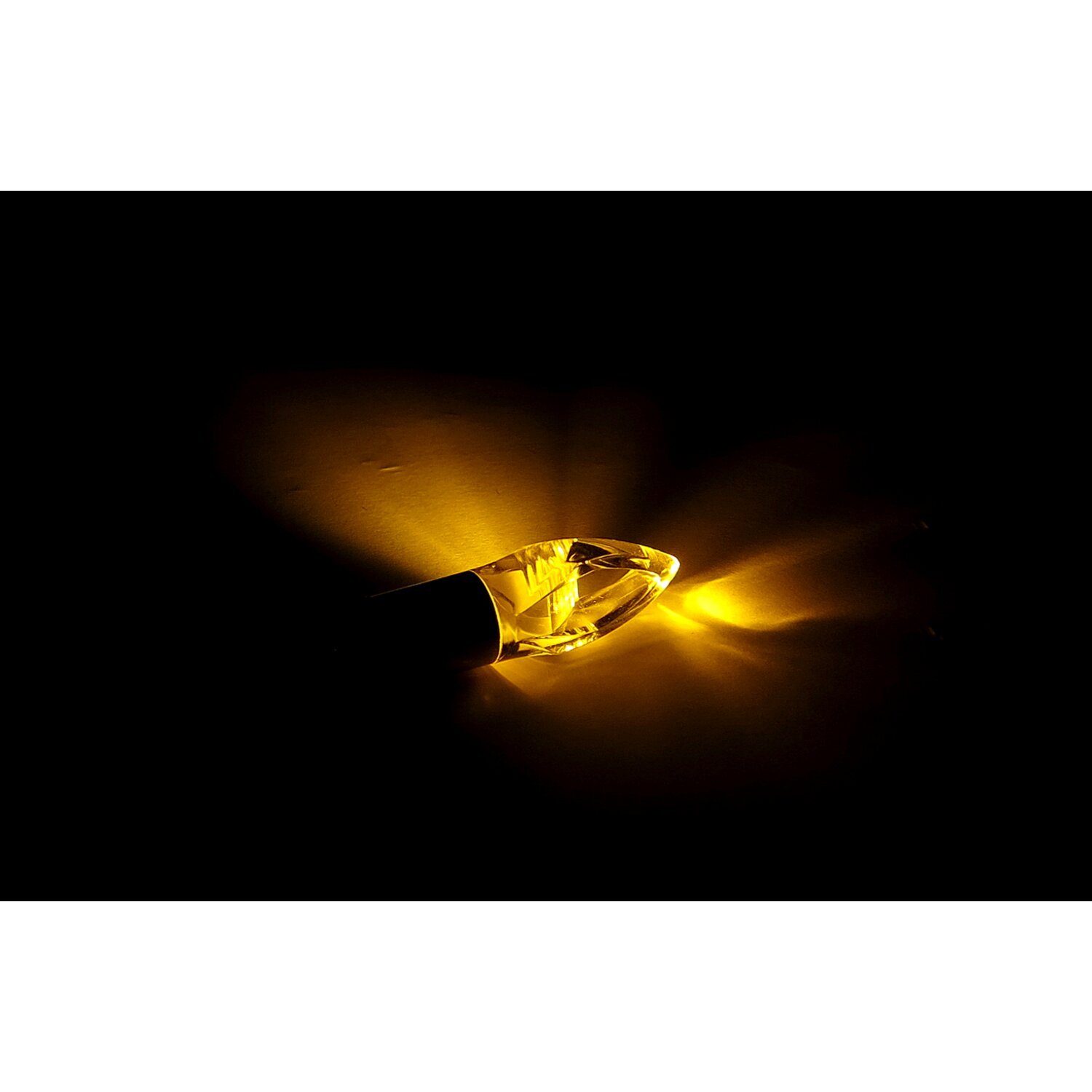 Crystal, LED turn signal set. Silver stem