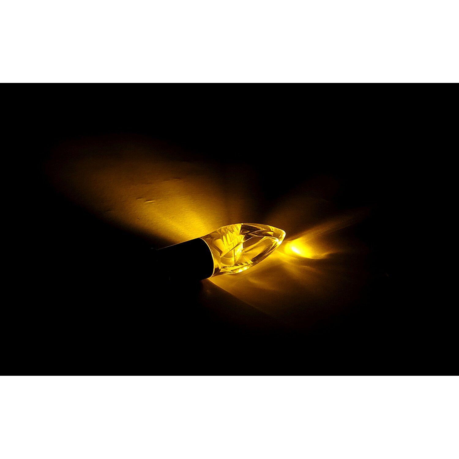 Crystal, LED turn signal set. Black stem