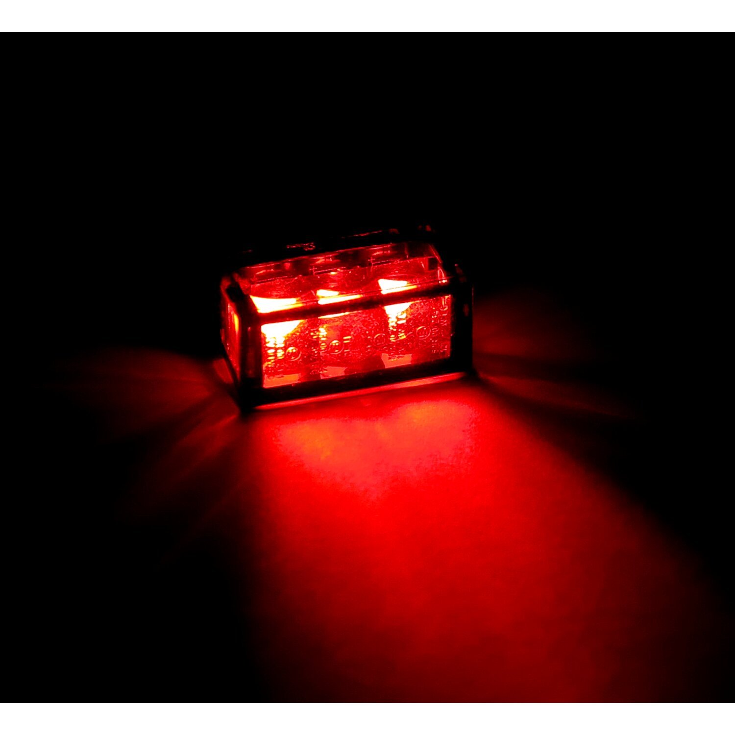 Cube-V mini LED taillight. vertical. Red lens