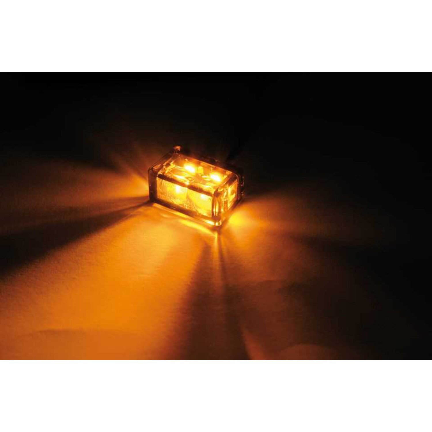 Cube-V mini turn signals 2 LEDs. Smoke lens, Black