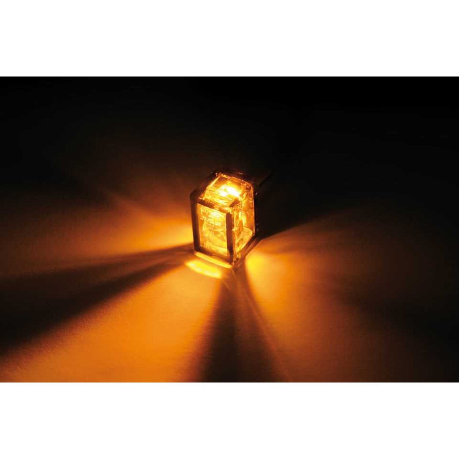 Cube-V mini turn signals 2 LEDs. Smoke lens, Gray