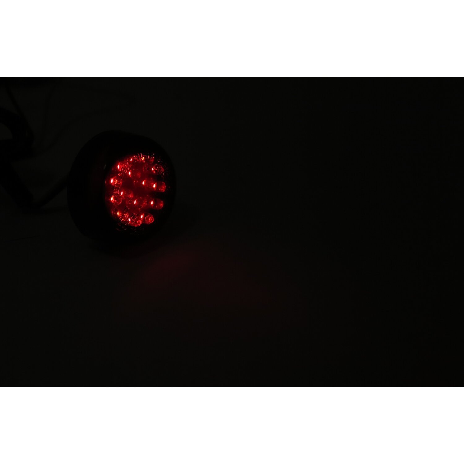 Micro disc, LED taillight. 30mm smoke lens, Gray
