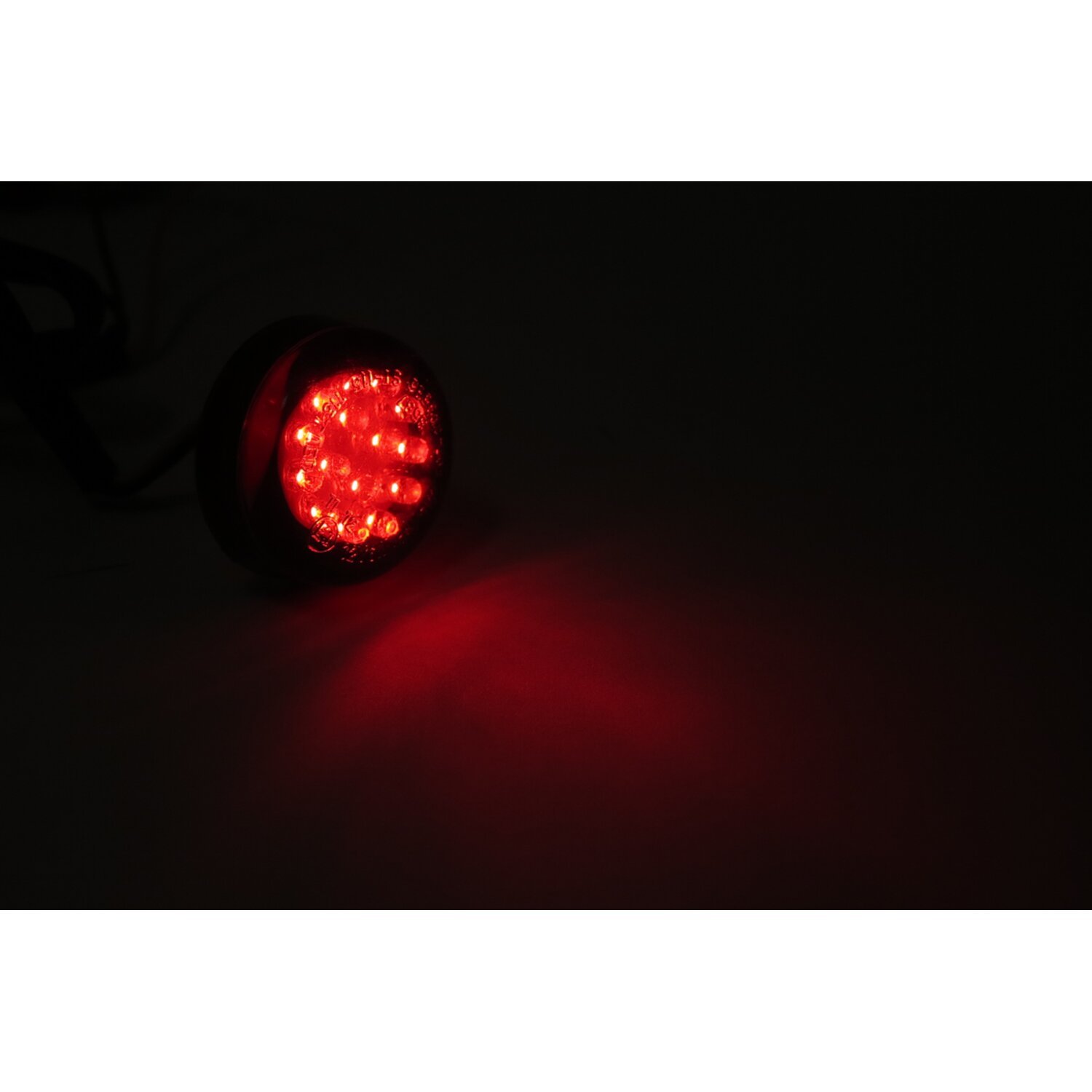 Micro disc, LED taillight. 30mm smoke lens, Gray