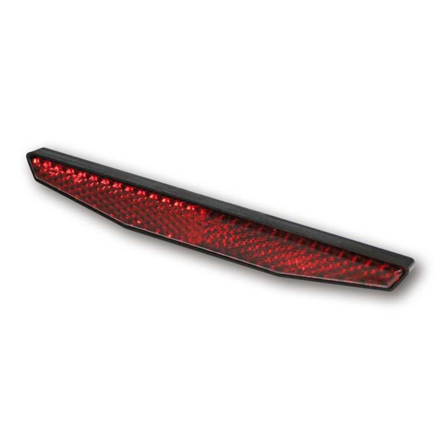 Universal B-Seen reflector. Rectangular. 122x15mm, Red