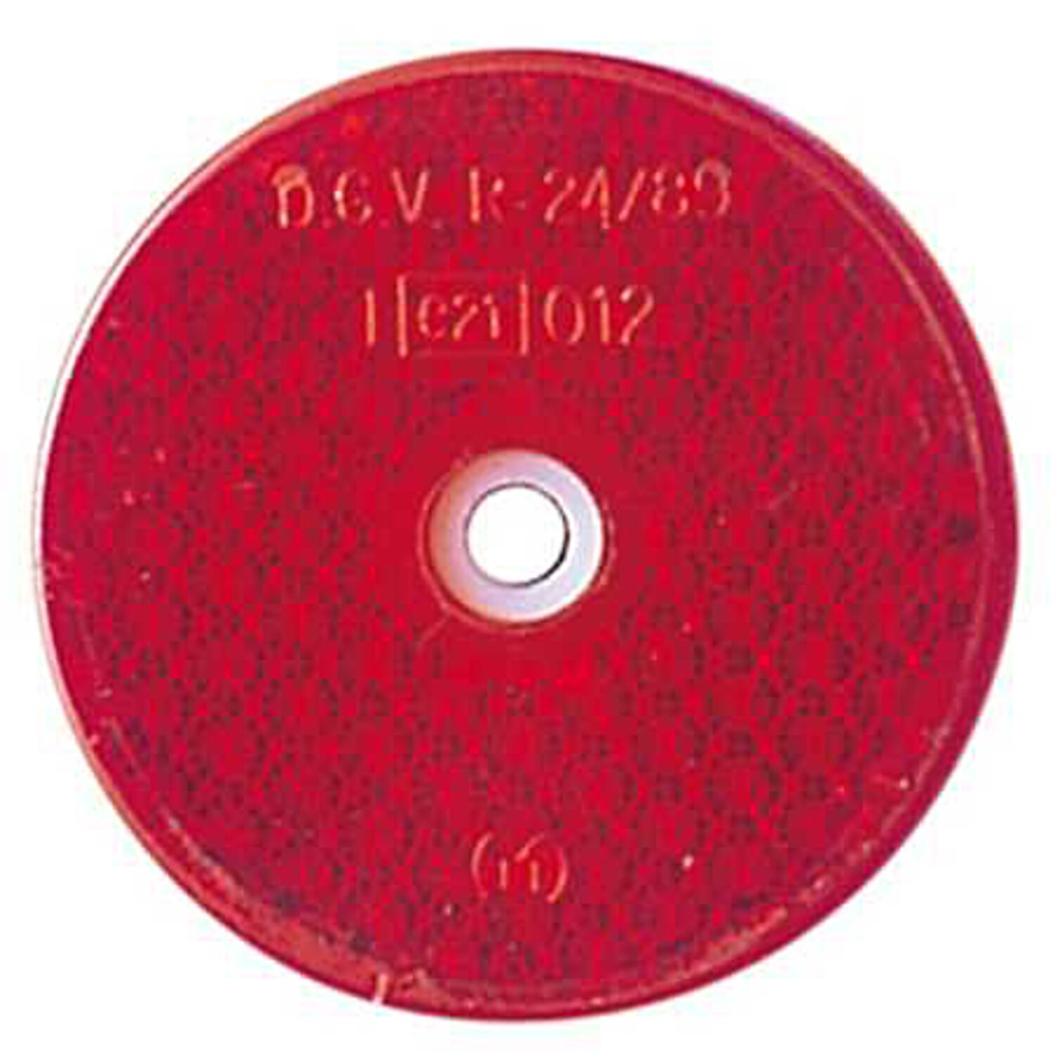 Universal B-Seen reflector. Round 60mm diameter, Red