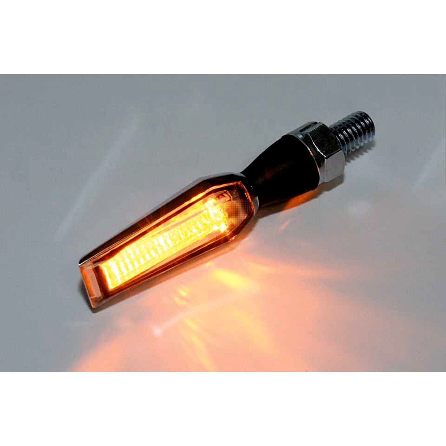Falcon, LGT LED turn signals. Chrome. Clear lens, White