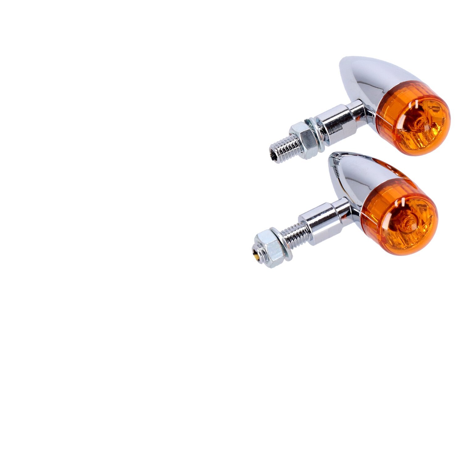 Midi bullet turn signals, Chrome