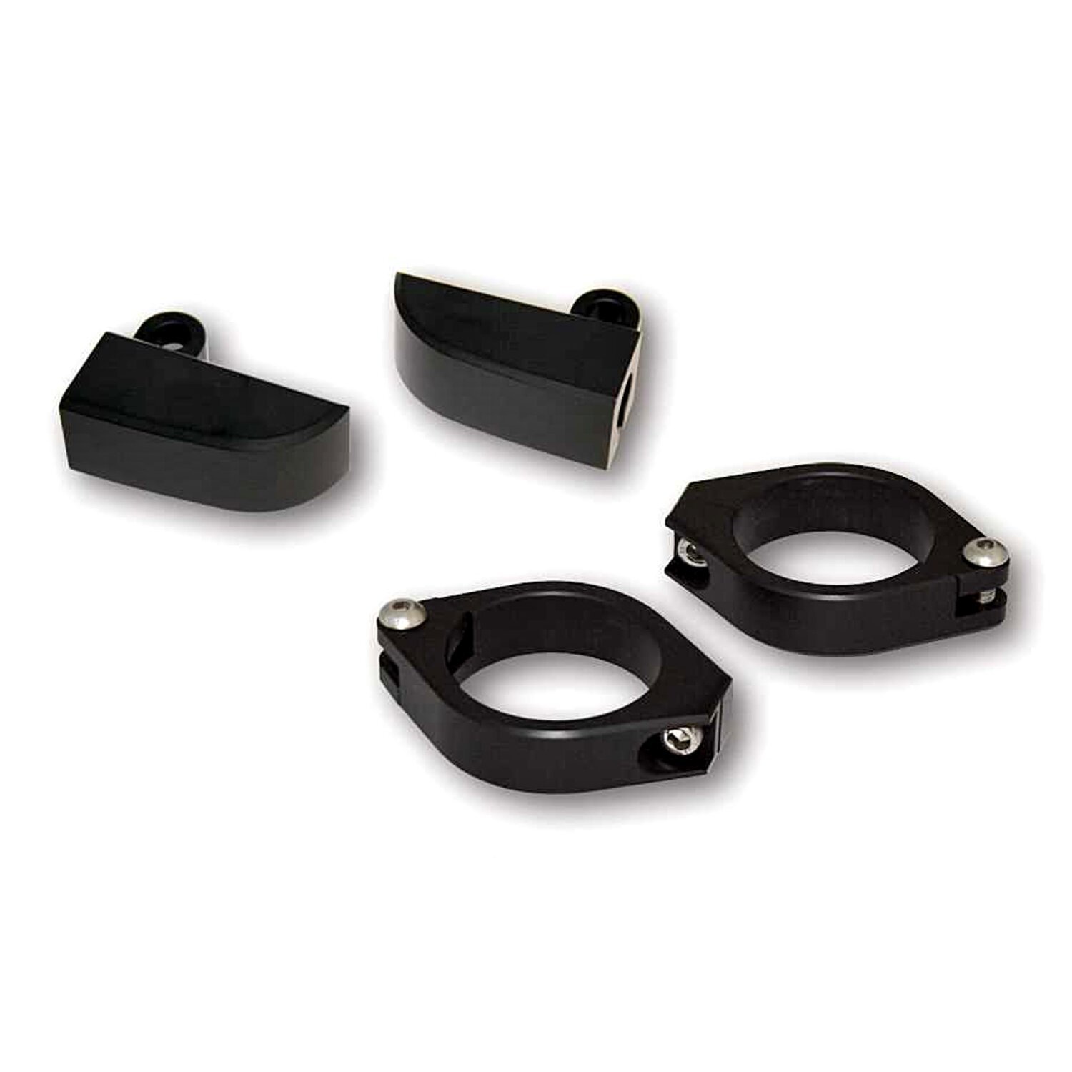 Paco, turn signal fork mount kit. 35-37mm, Black
