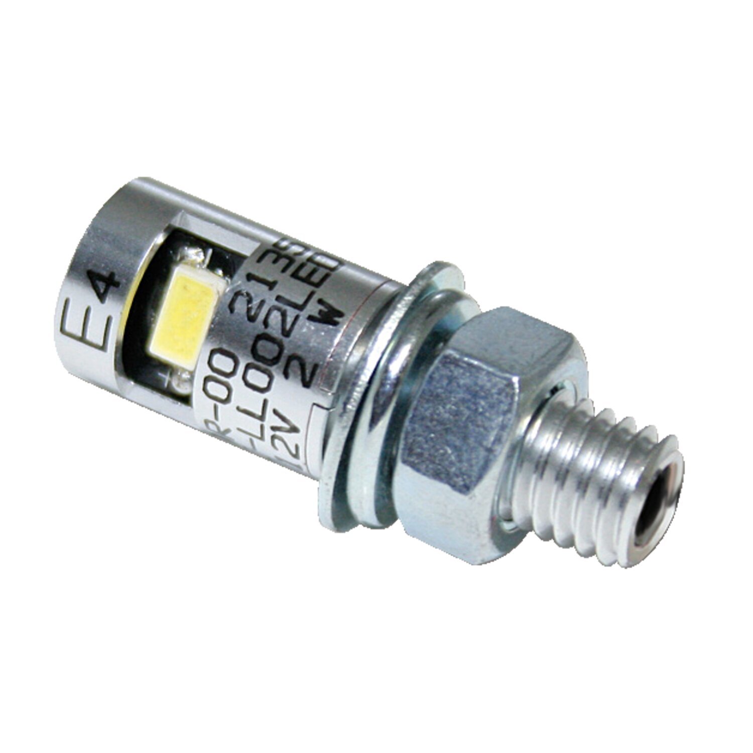 Burdett, LED license plate mount bolt. Chrome
