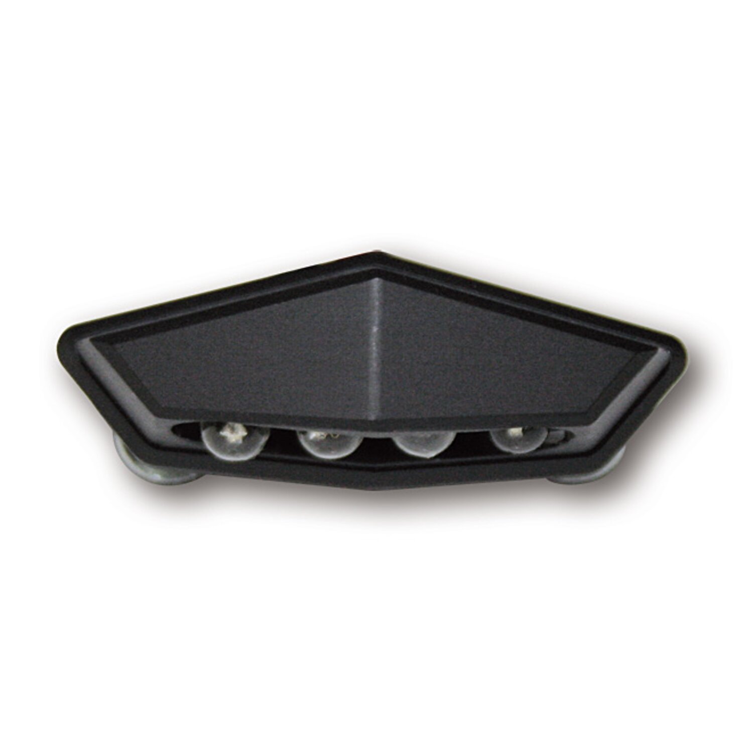 LED license plate light quadro, black. ECE appr, storm grey black tracker