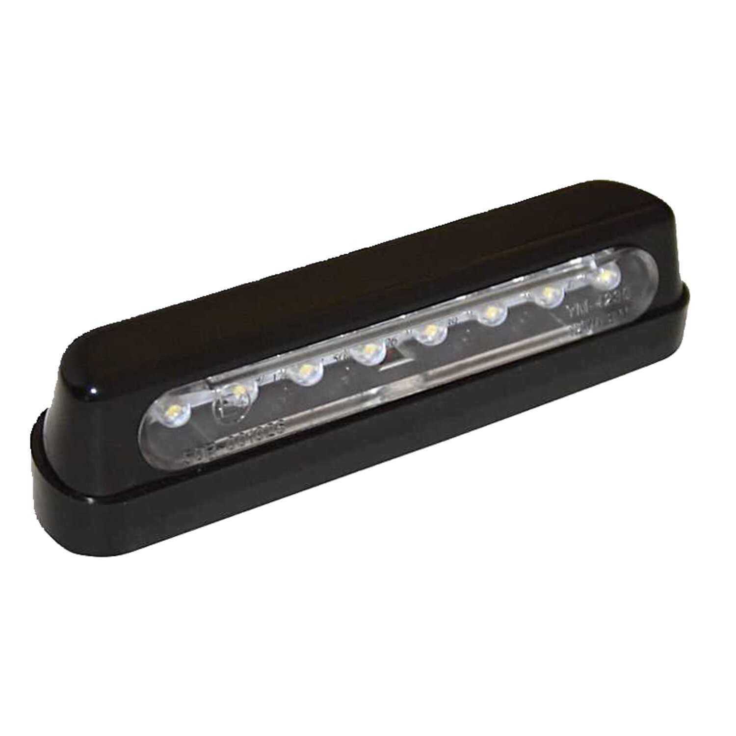 LED license plate light maywood, black. ECE appr, storm grey black tracker