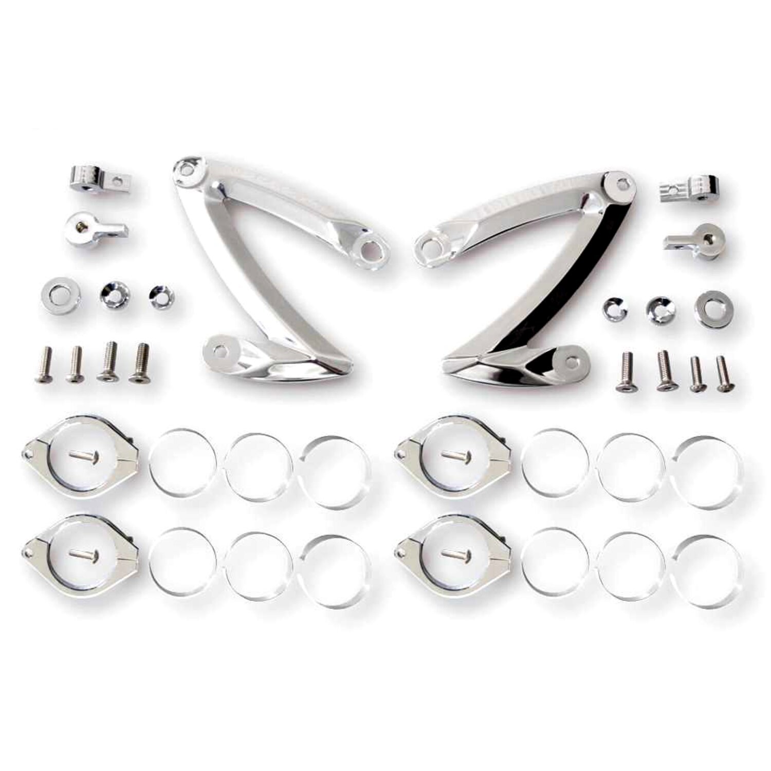 Headlamp bracket Z-style. Chrome. 50, 52, 54mm