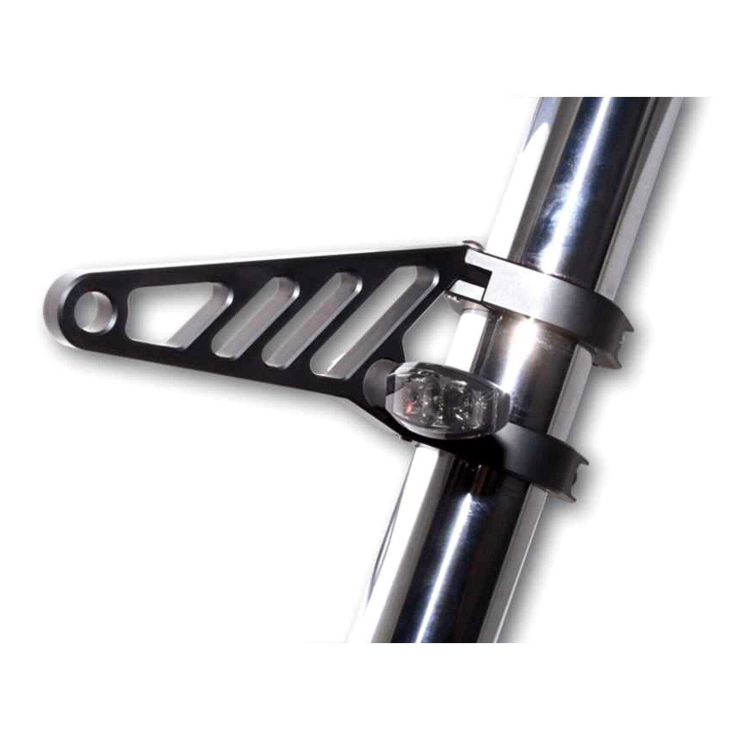 Fingers, adj. headlamp bracket assembly long 35-37mm, Black, Matte