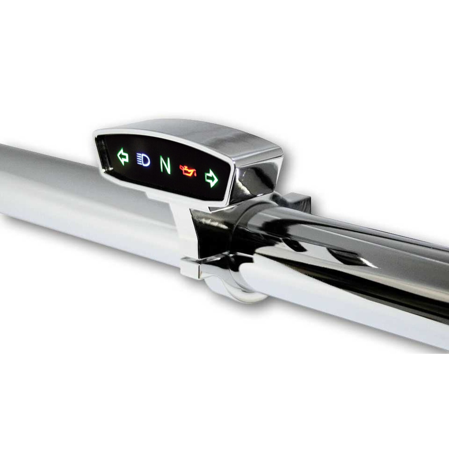 Mitchell, LED indicator light unit, Silver, Chrome