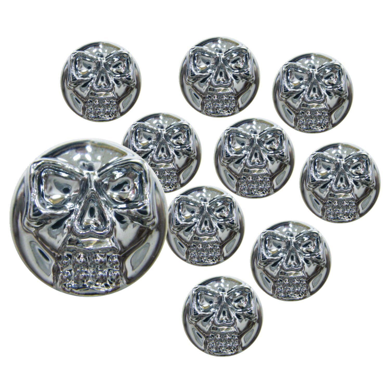 Chrome head bolt cover with