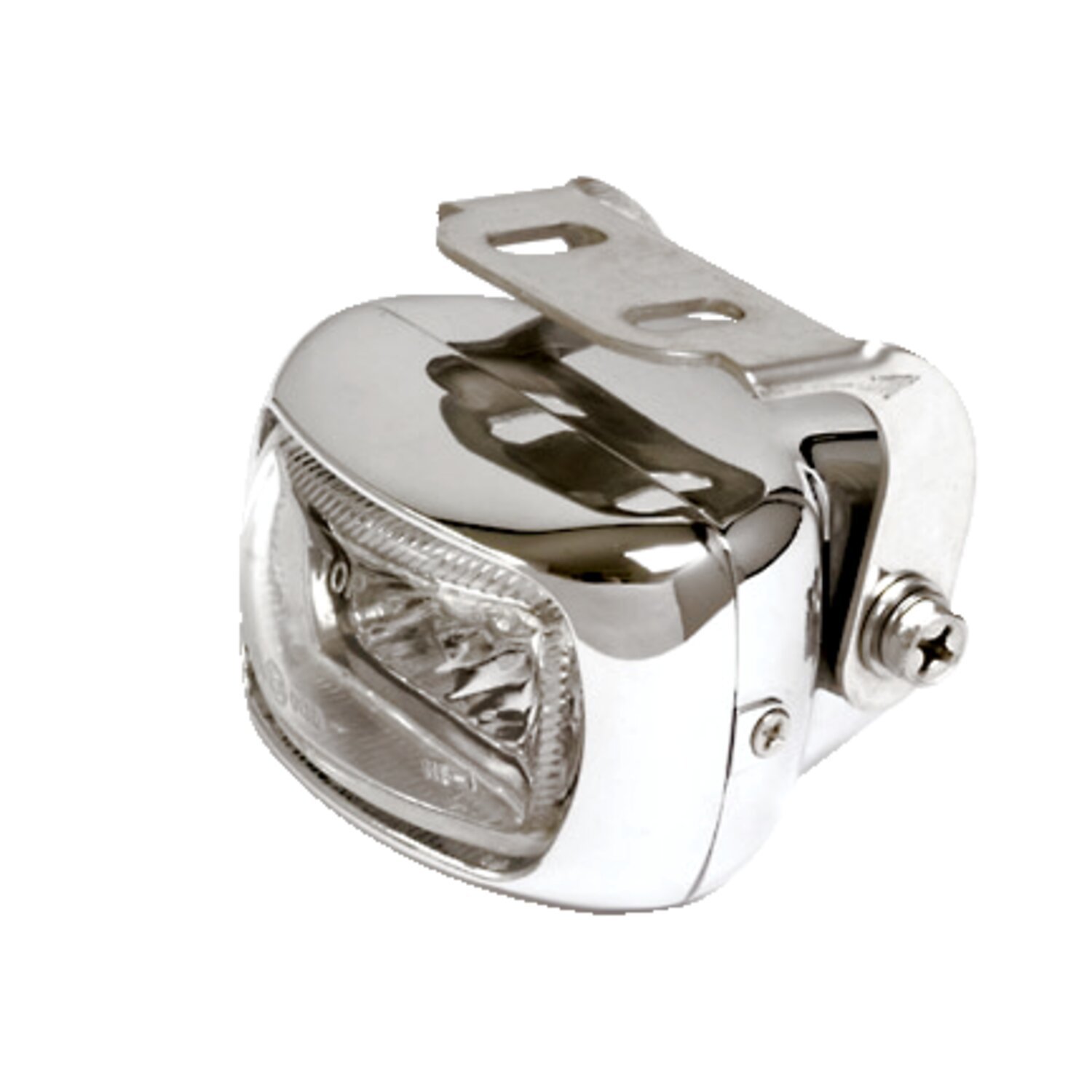 Utica, H3 foglamp. Clear lens, White, Chrome