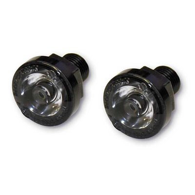 - White light 
- Black plastic housing with M12 nut 
- ECE approved 
- Diameter 24.7mm 
- Overall length, incl. lens 28.6mm. 