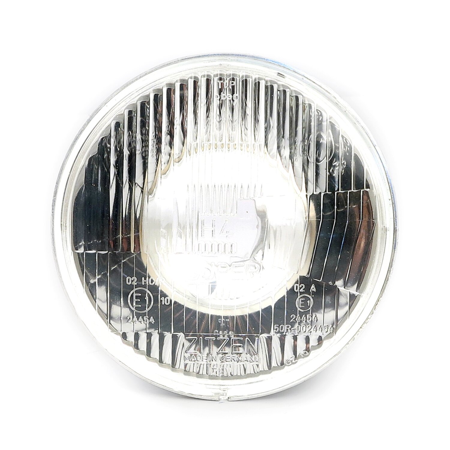154mm H4 headlamp unit. ribbed lens