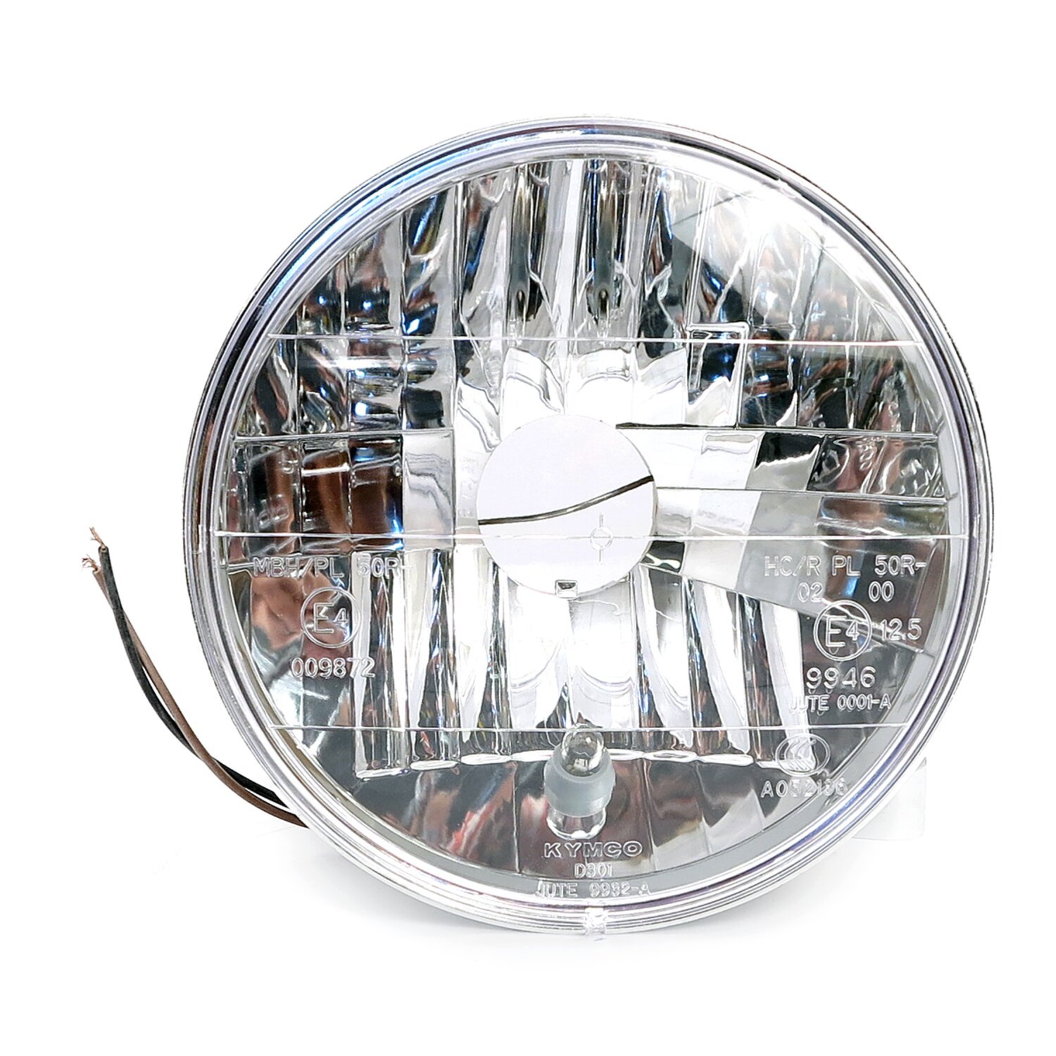 6-1/2" H4 headlamp unit. Clear lens, White