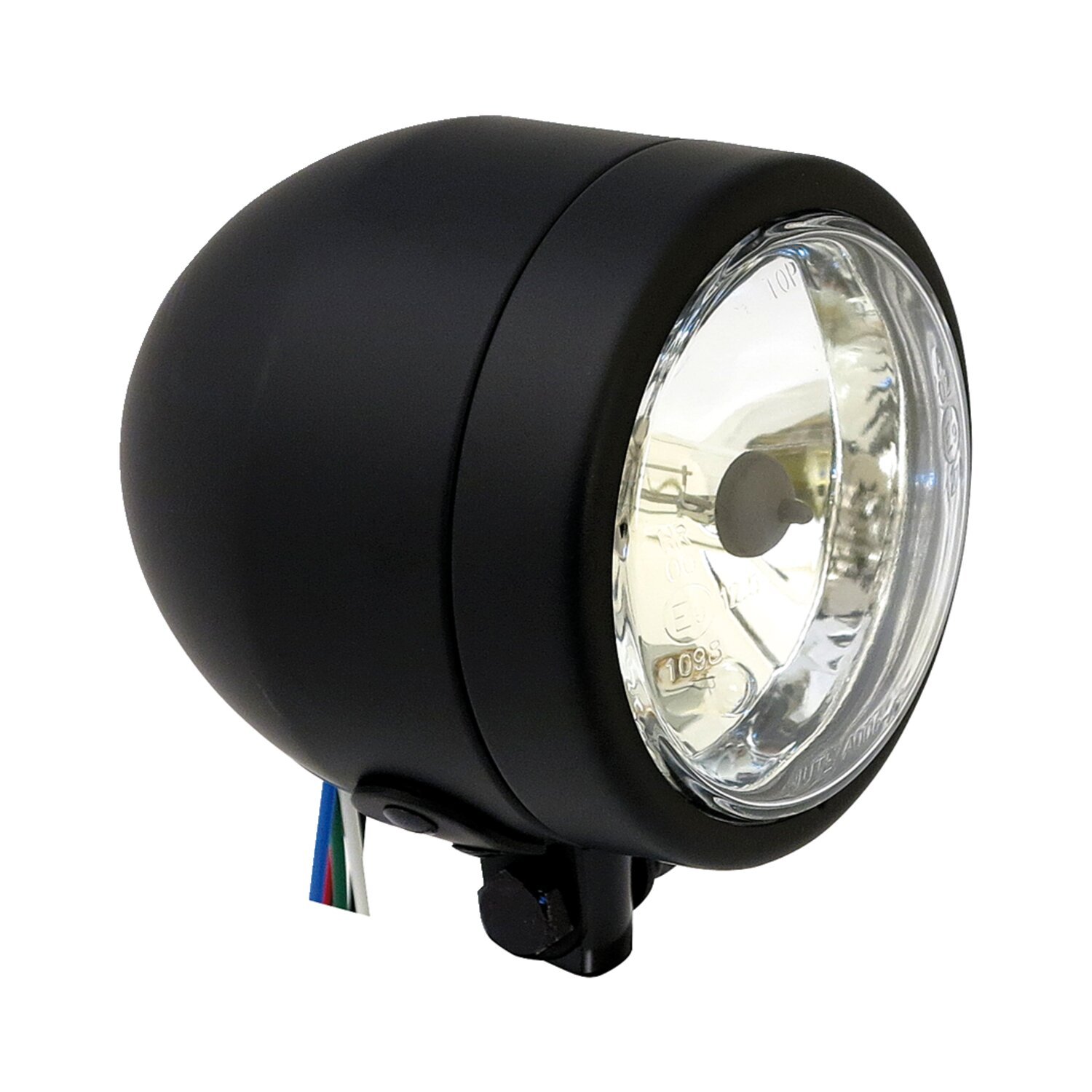 Single 4" H4 position, light Black, Black