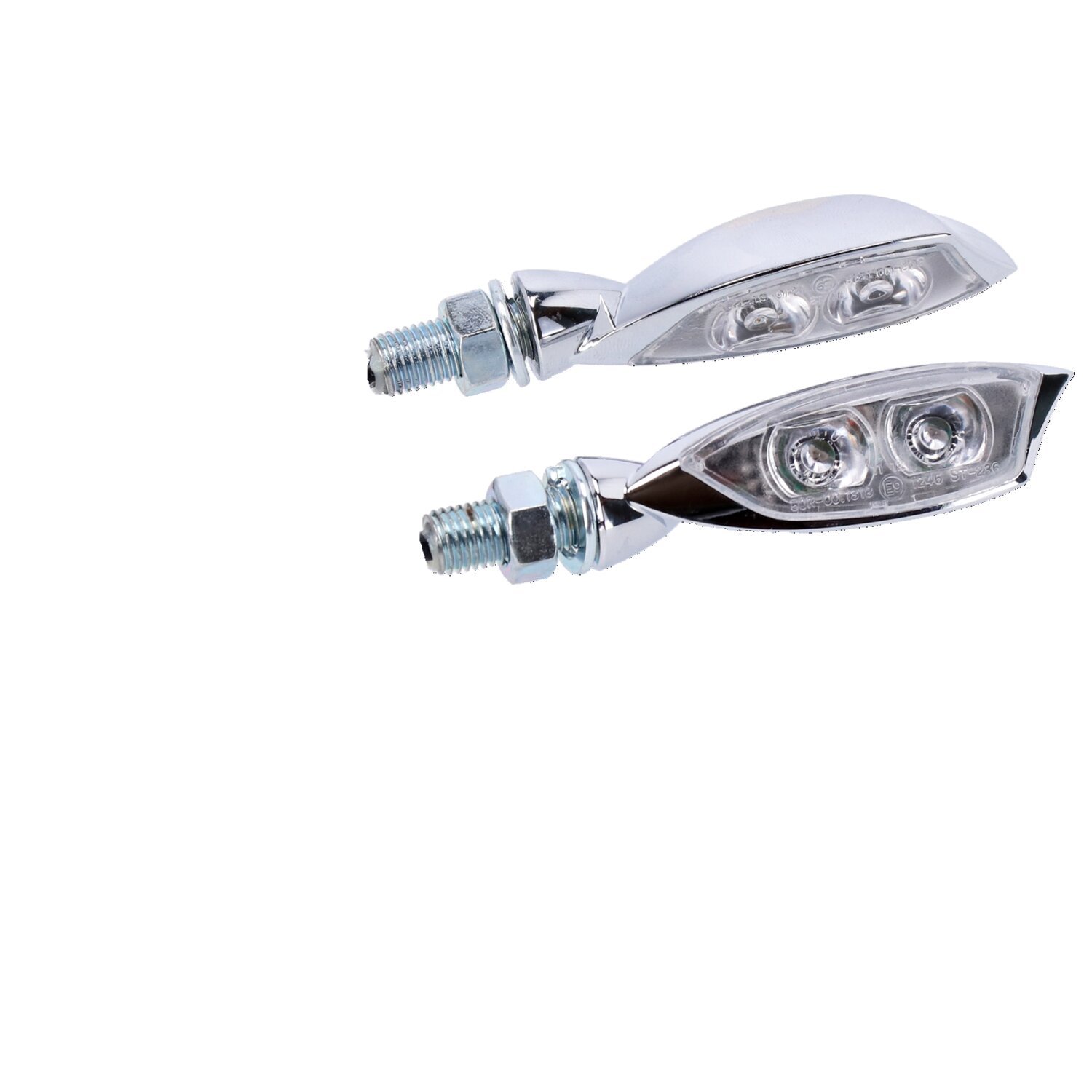 Morella duo, LED taillight/turn signal combo, clear, Chrome