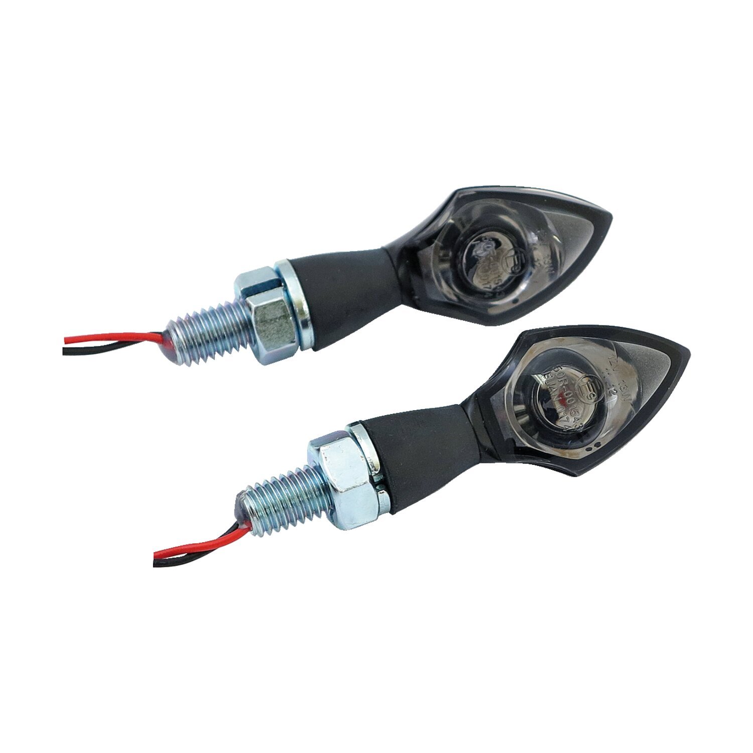 Pen head LED turn signals black/smoke lens