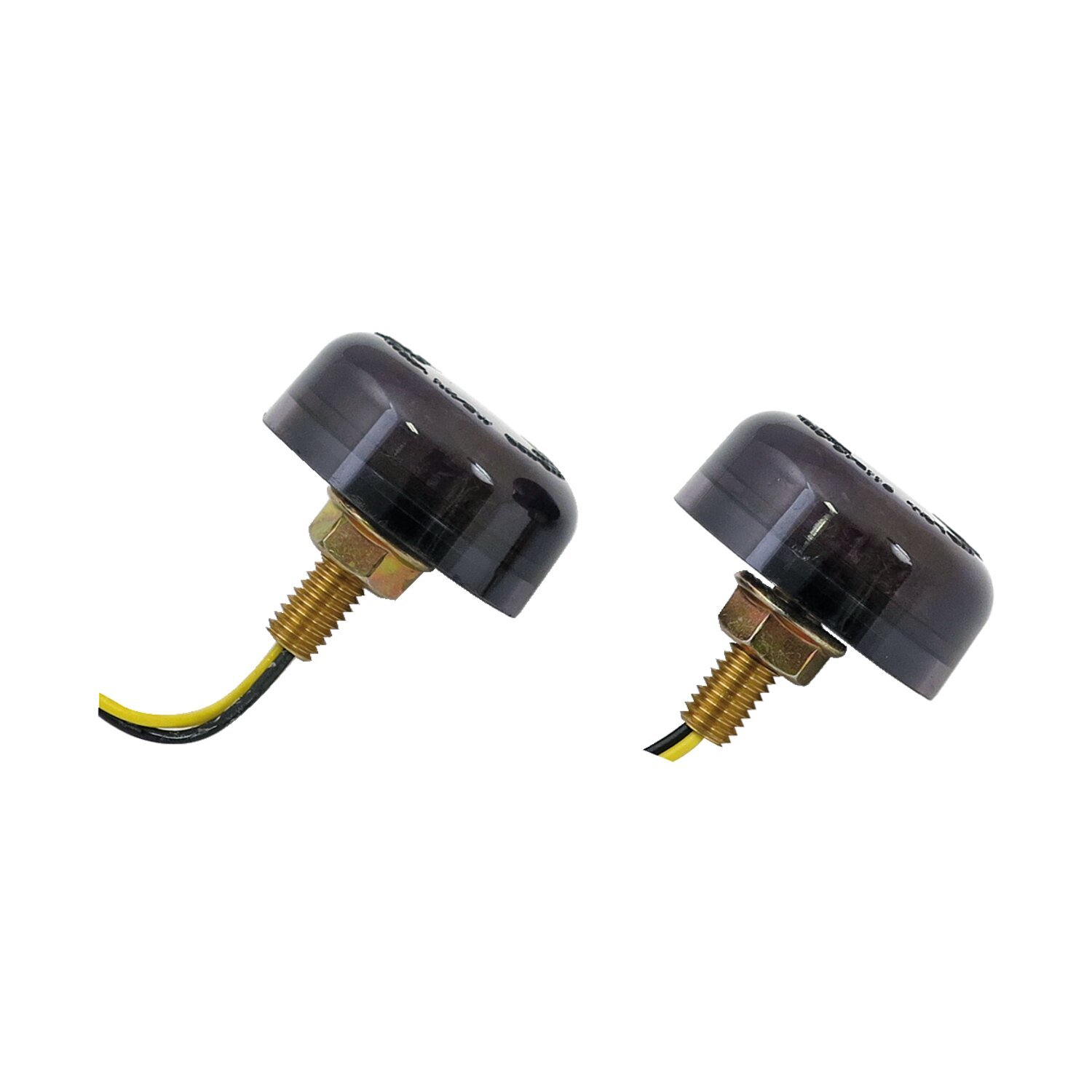 Micro disc, LED turn signals. Black. Smoke lens