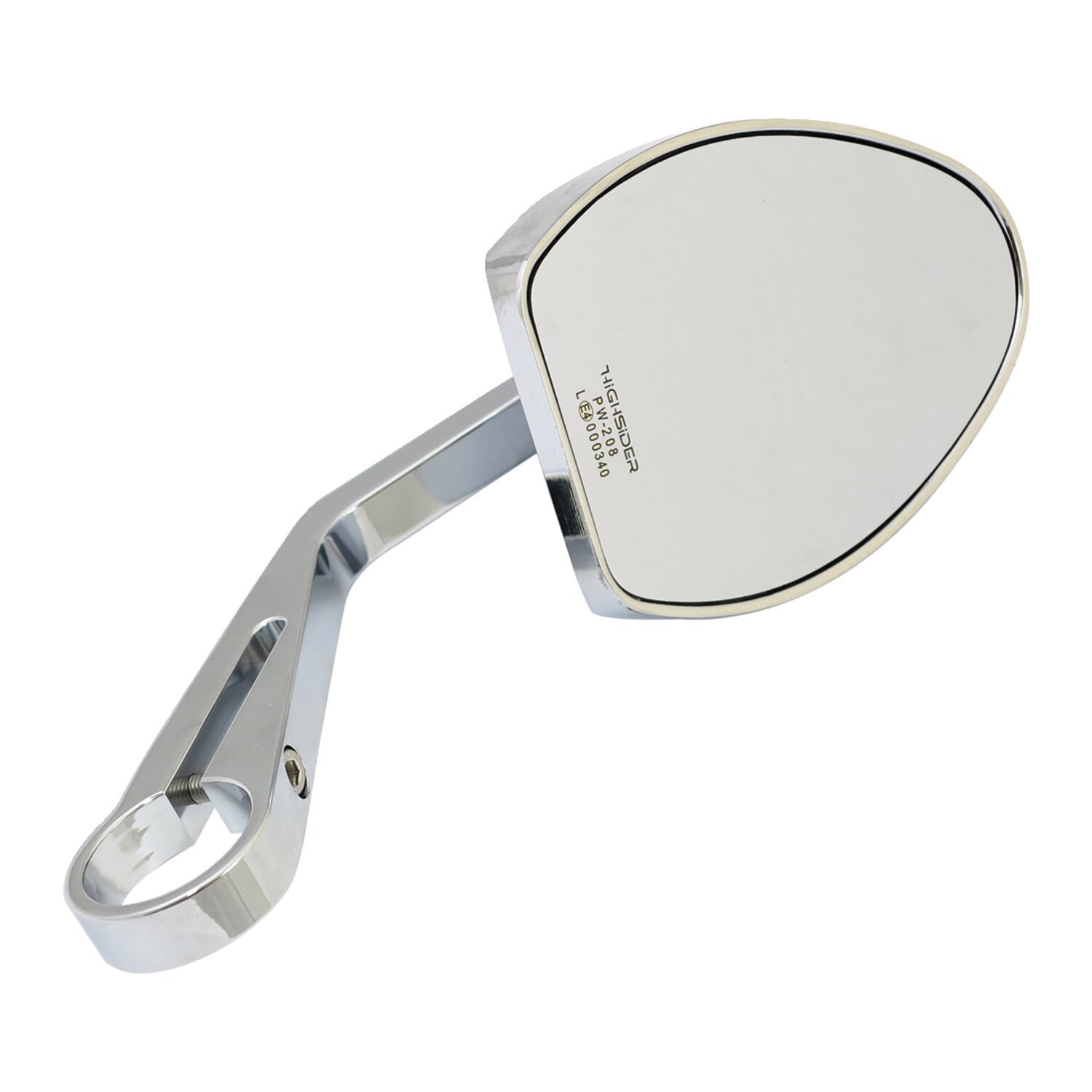 Mirror ferrara 2 clamp-on, Silver, Chrome