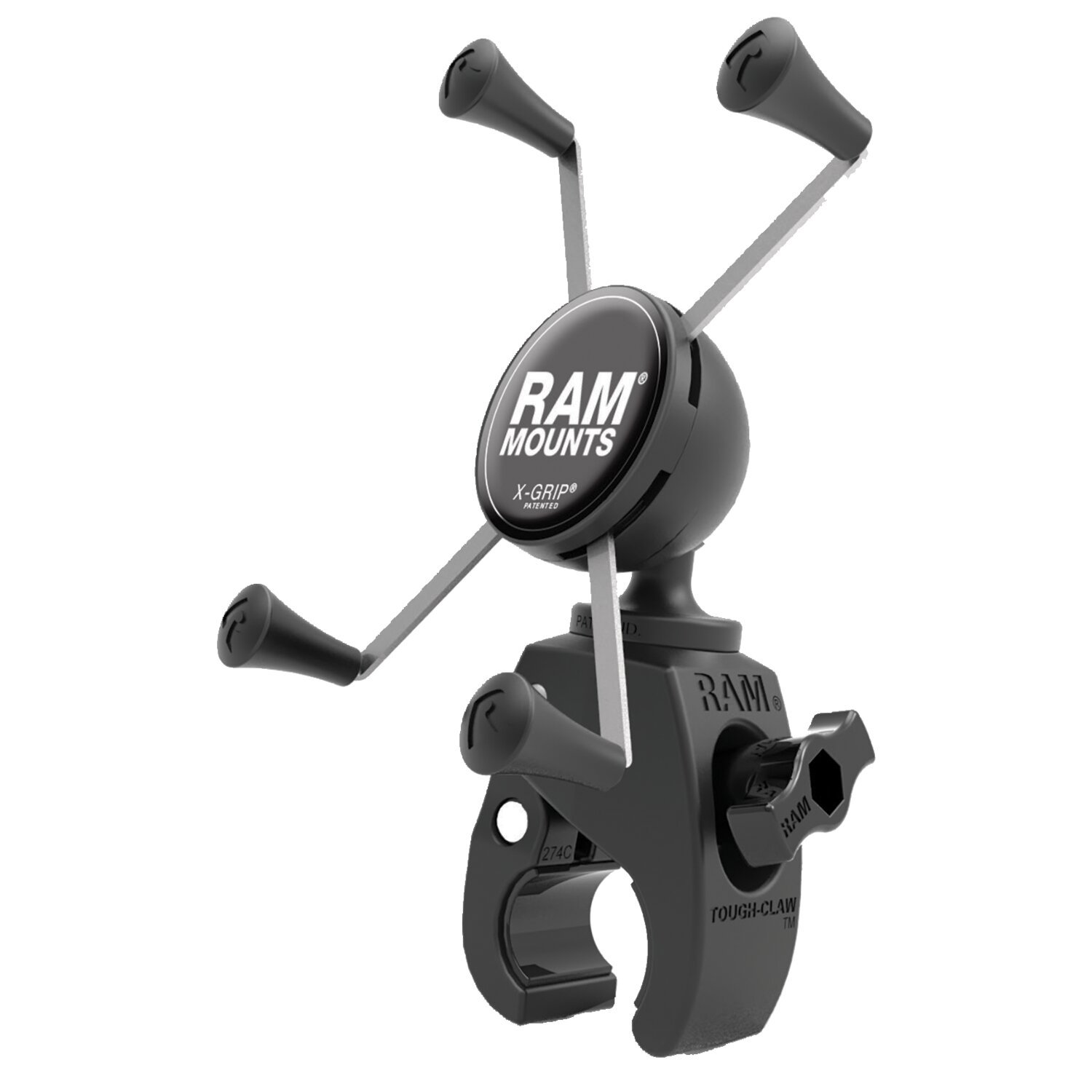 RAM Mounts, Low Profile X-Grip with Tough-Claw™ Base. Large, Black