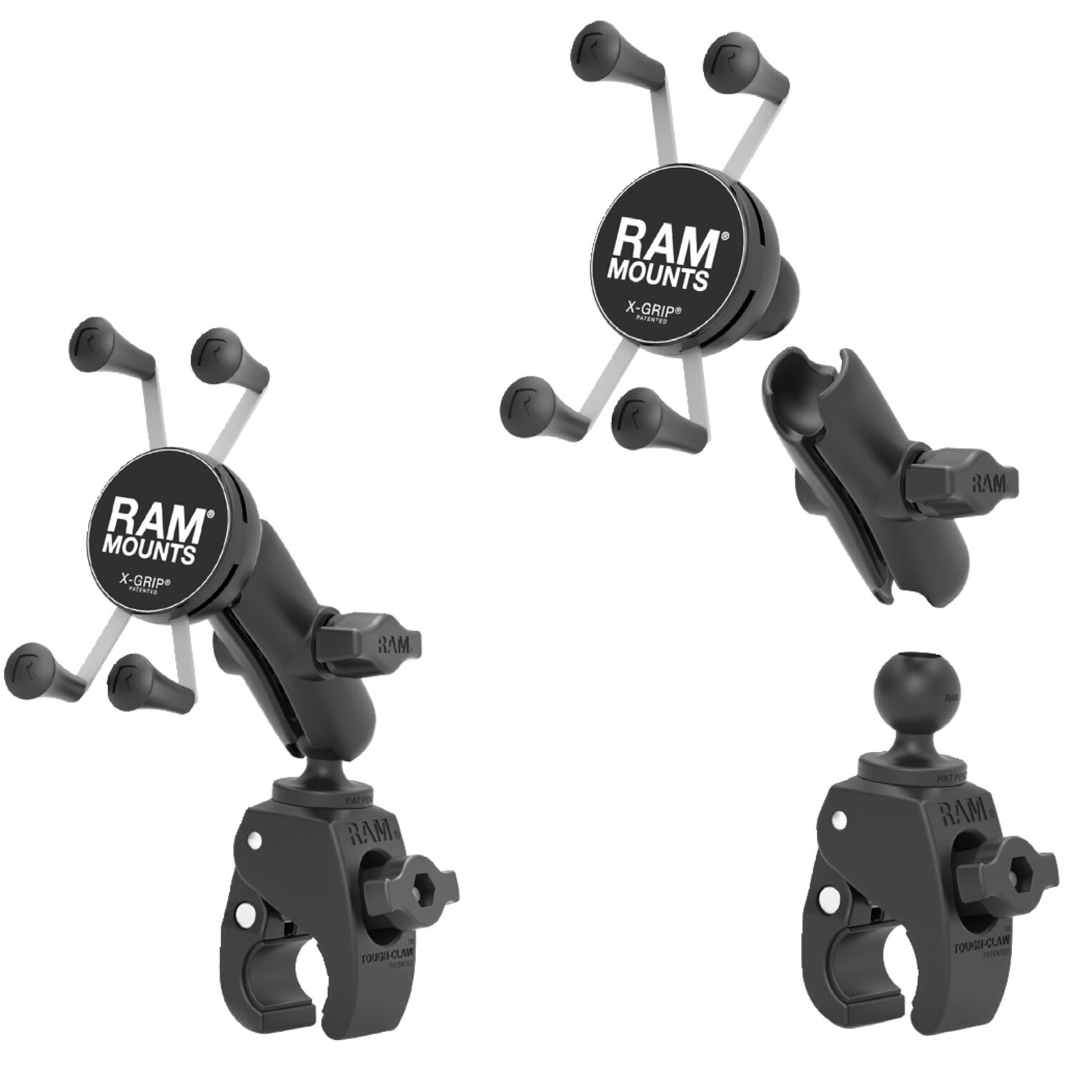 RAM Mounts, Low Profile X-Grip with Tough-Claw™ Base. Small, Black