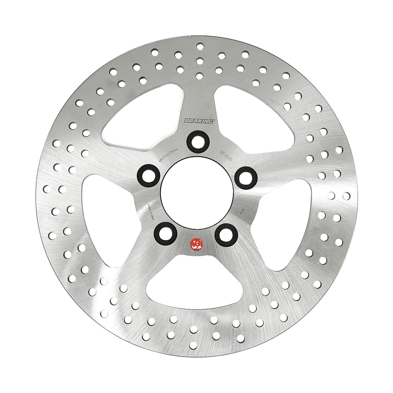 Braking solid drilled brake rotor 260mm, rear