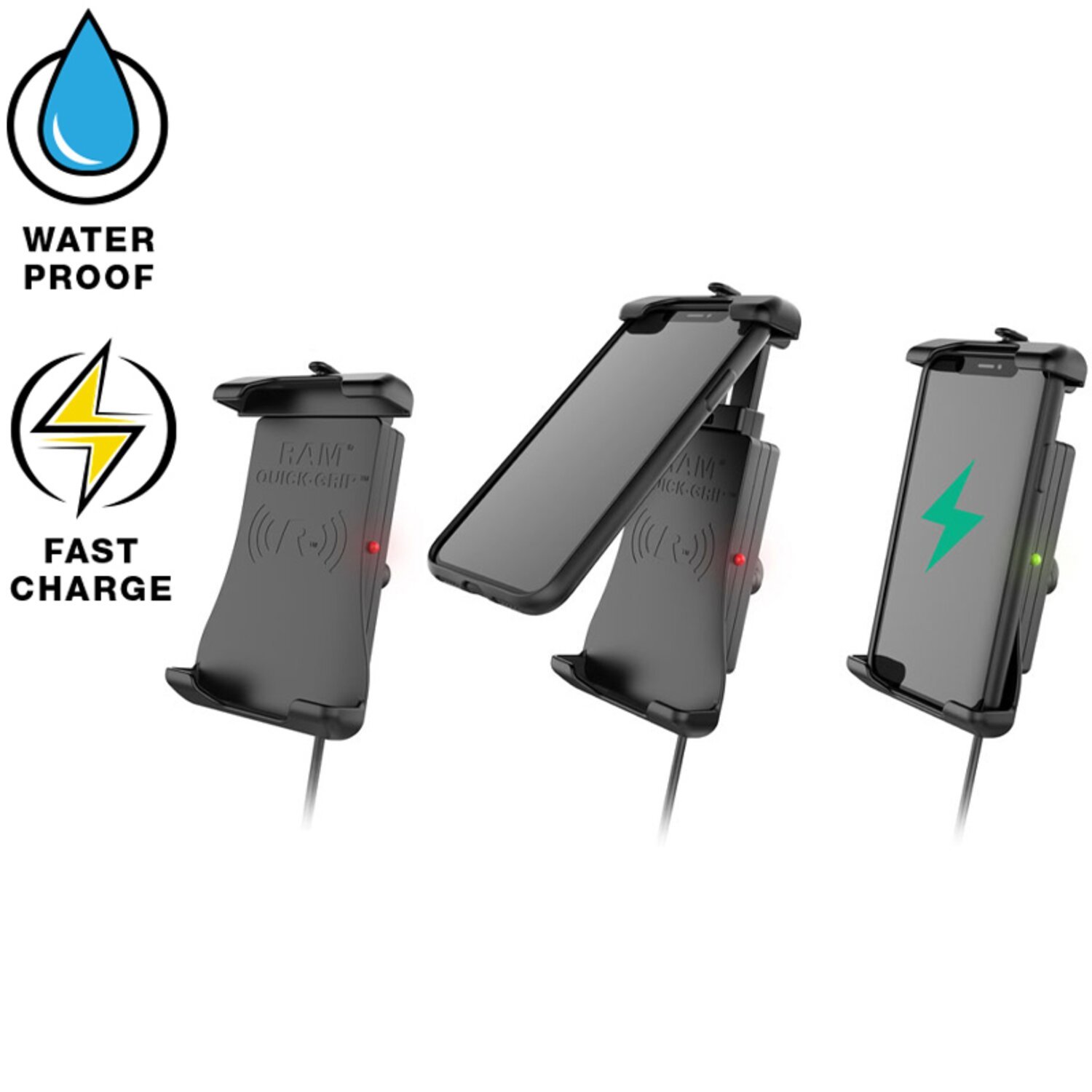 RAM Mounts, Quick-Grip wireless charging holder