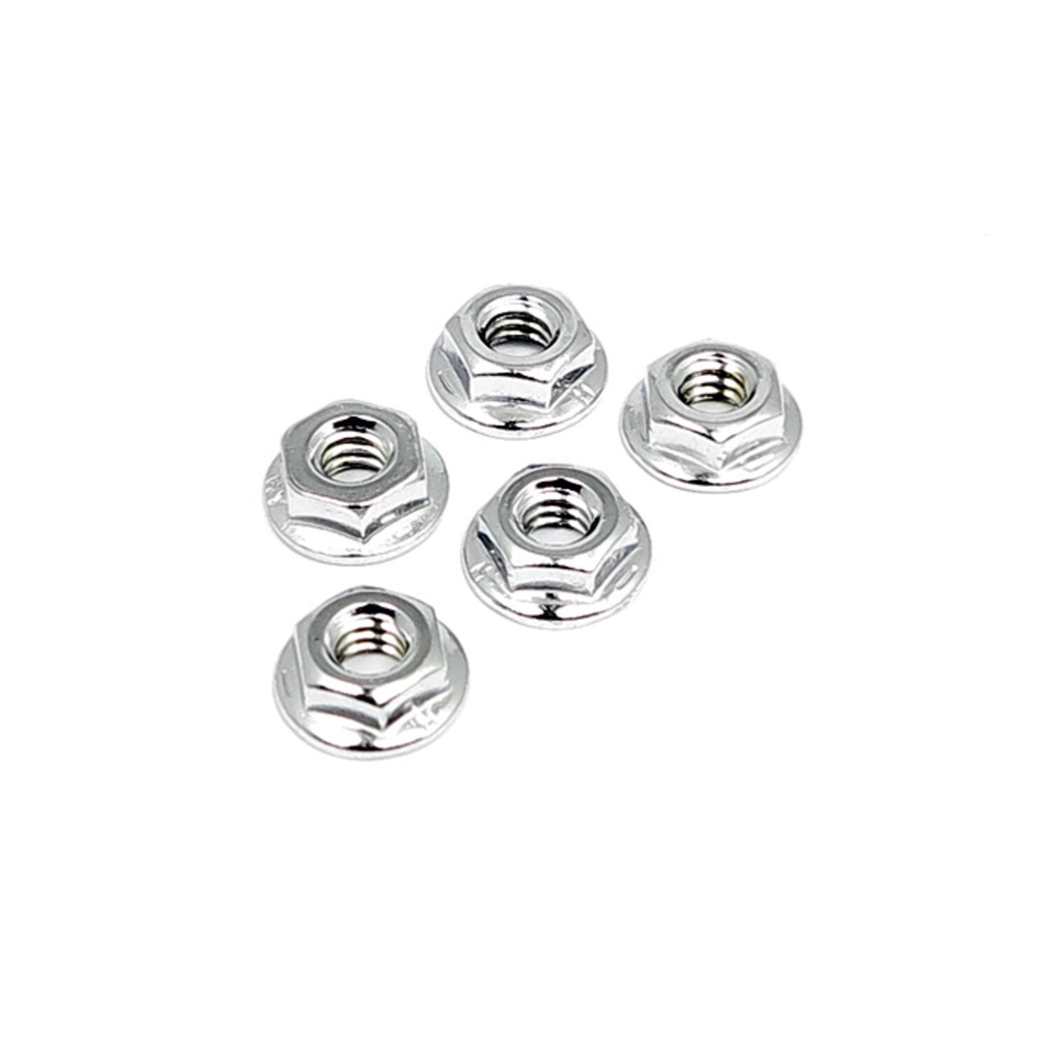 M6 x 1.0 flanged nut chrome - 25 pack