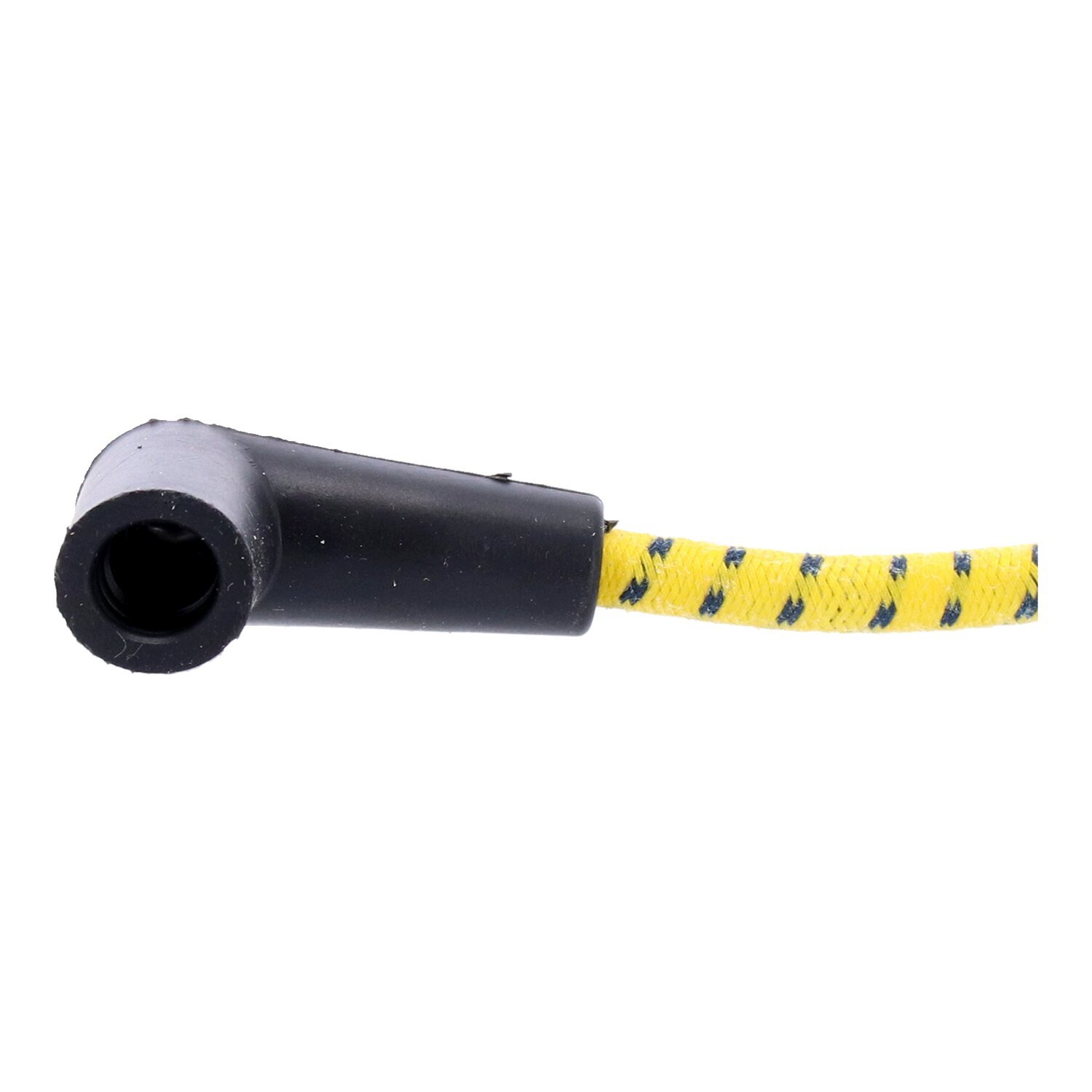 Universal 40" spark plug wire set. Cotton cloth, Yellow, black