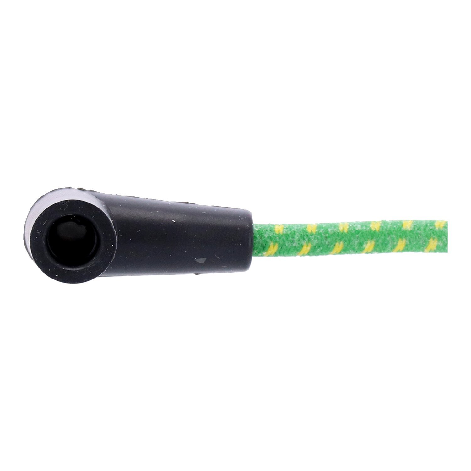 Universal 40" spark plug wire set. Cotton cloth, Green, yellow