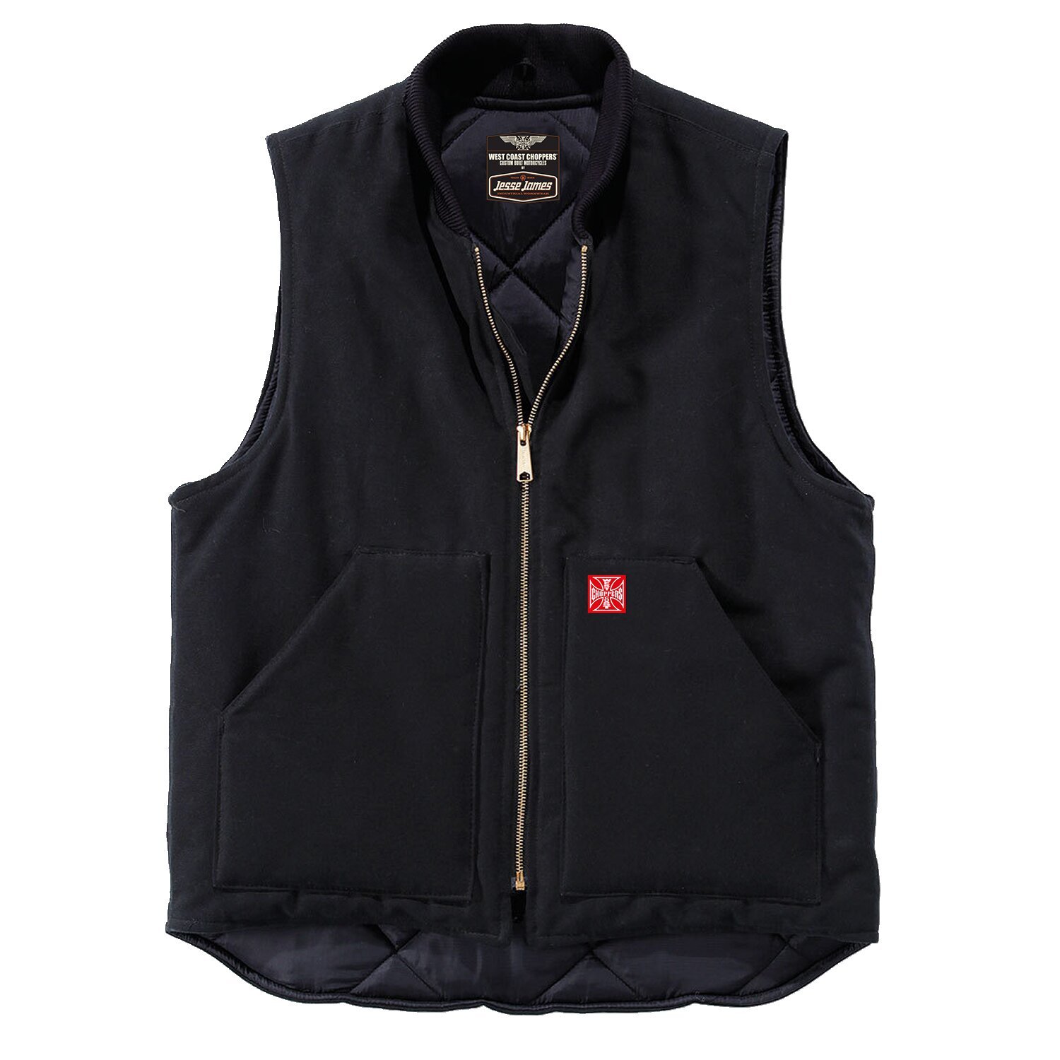 WCC Heavy duty canvas work vest, Black, S