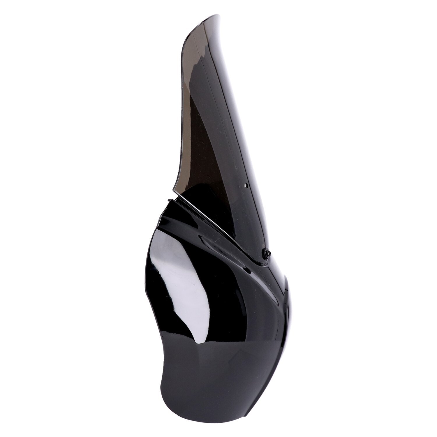 Headlamp fairing. Gloss black. Tinted windshield