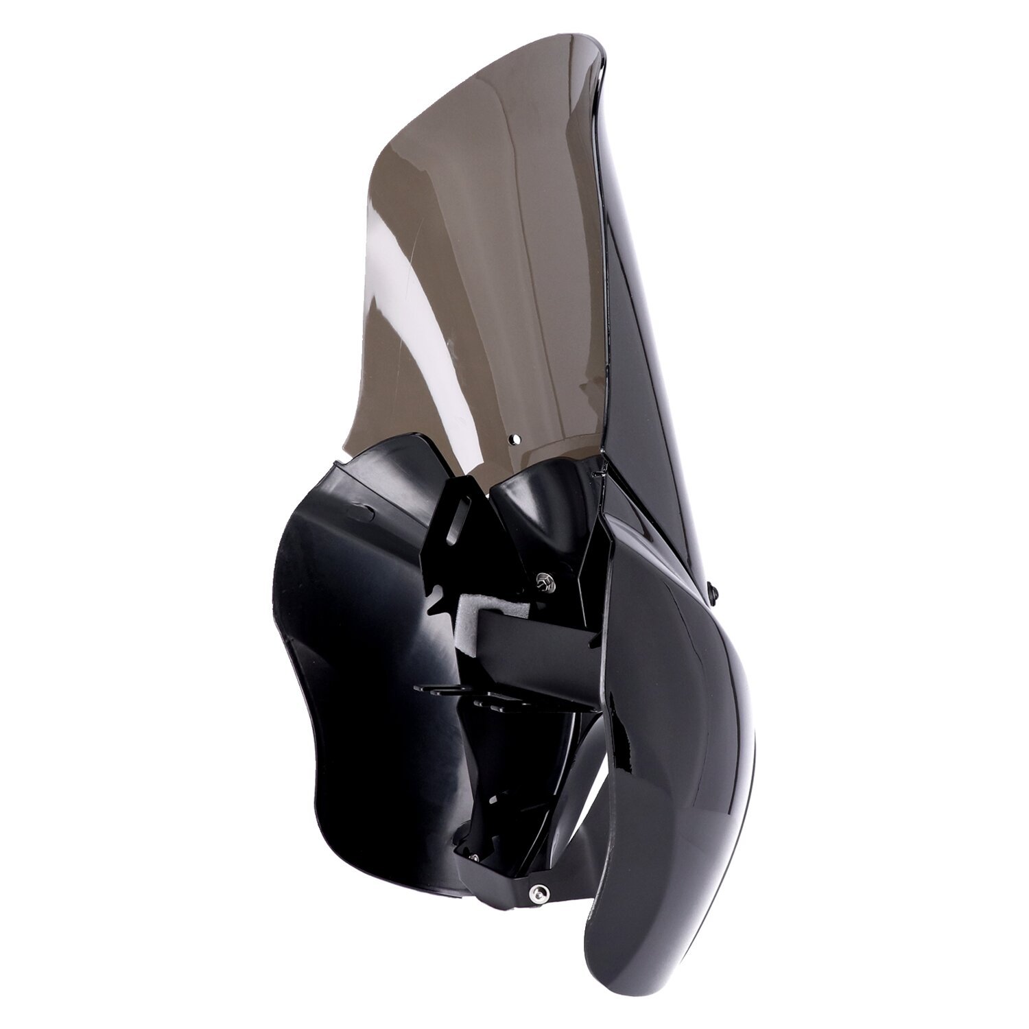 Headlamp fairing. Gloss black. Tinted windshield