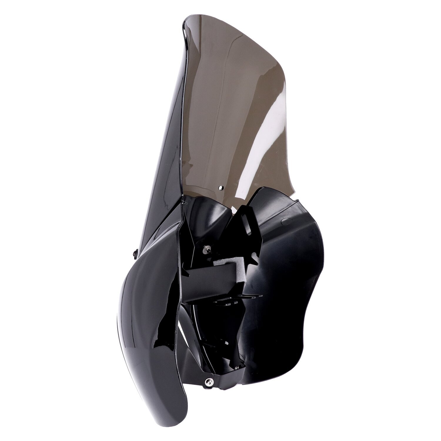 Headlamp fairing. Gloss black. Tinted windshield