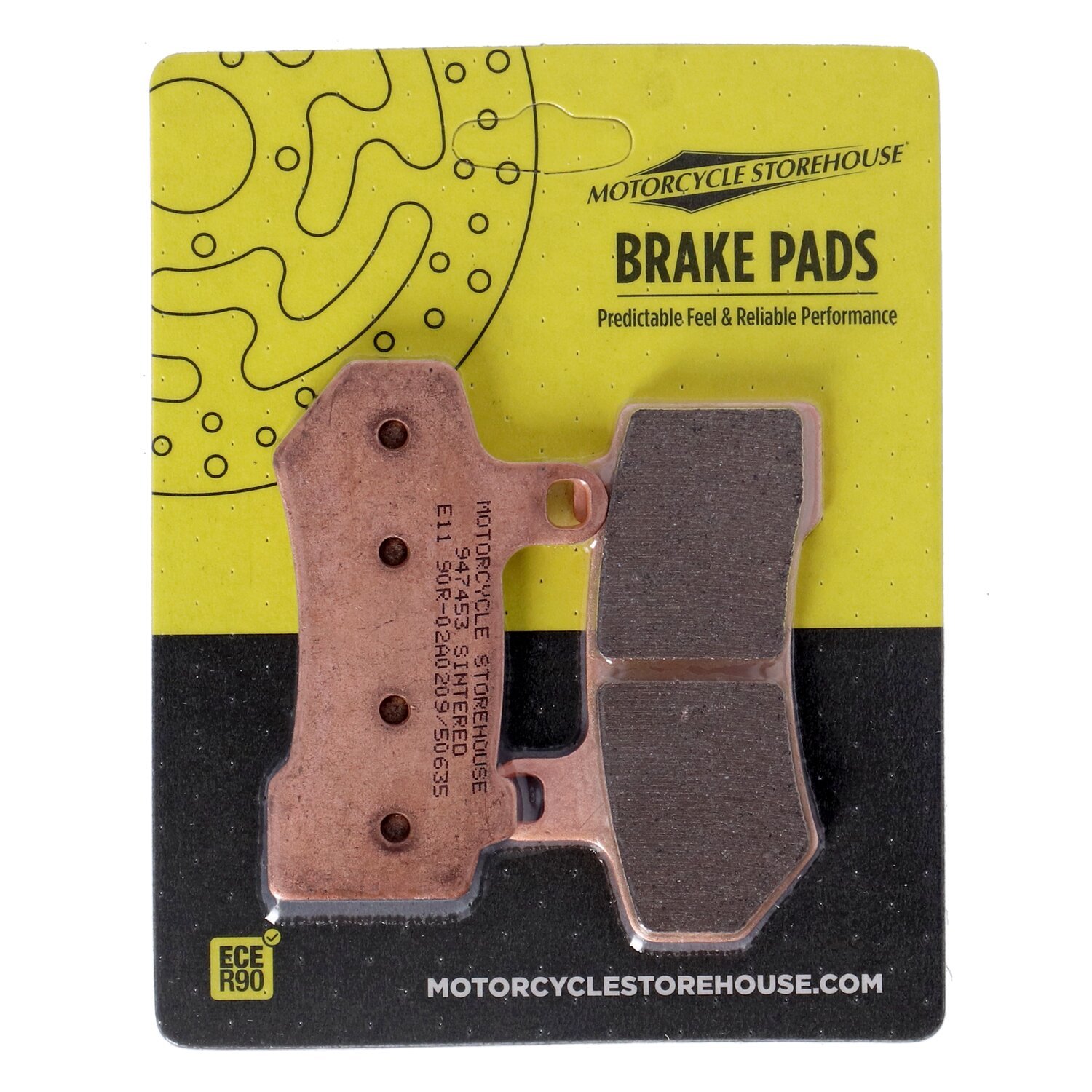 MCS, brake pads front & rear. Sintered