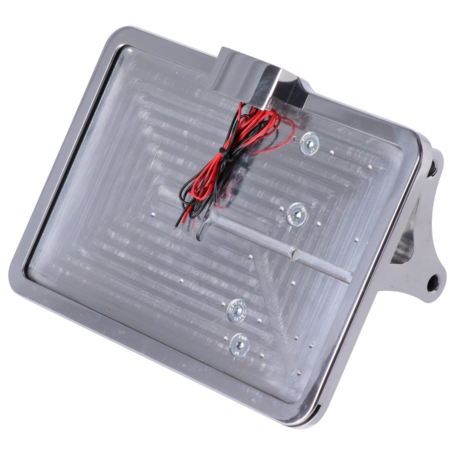 CPV, 'slide-in' license plate bracket. Side mount, Polished