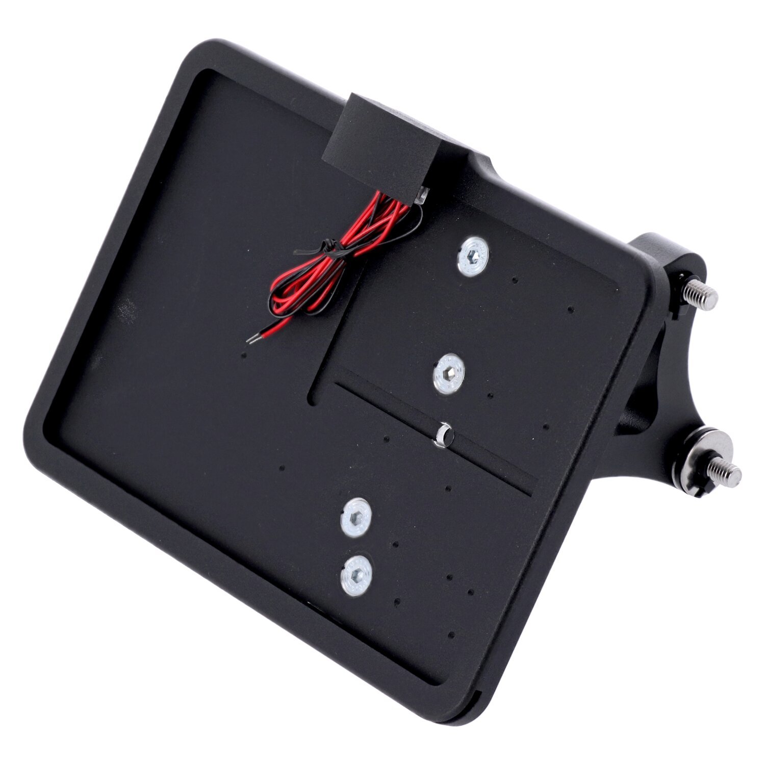 CPV, 'slide-in' license plate bracket. Side mount, Black