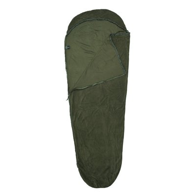 Breathable fleece, comfortable, moisture regulating, mummy shaped sleeping bag. Comes with a hood with a drawstring, which can be closed around your head when needed. You can also use this sleeping bag as an exta liner in a sleeping bag to keep you warm in very cold circumstances. Dimensions sleeping bag: 221 x 80cm. 