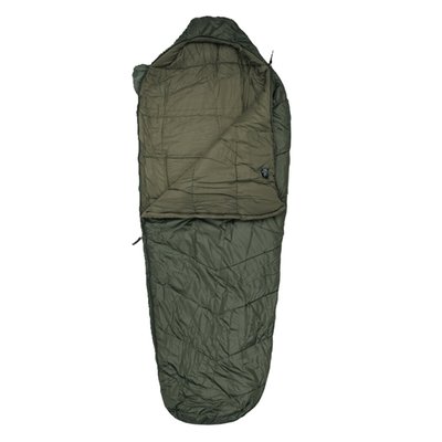 Comfortable, mummy shaped, warm sleeping bag, with a fully adjustable hood, that fits all body shapes. Thanks to the polyester fiber filling it keeps your warm up to 0°C. This sleeping bag is part of a modulair sleeping system. It can becomplemented with the additional TF-2215 travel sheet (947977) and the TF-2215 sleeping bag raincover (947978). While the travel sheet keeps the sleeping bag clean, the raincover protects you against the elements. Comes in a compression bag. Dimensions of the sleeping bag: 230 x 86 cm.