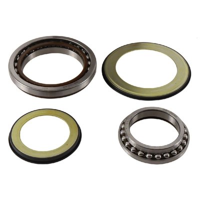 Direct replacement for OEM tapered bearings; upgraded ball style bearings; incl top & bottom bearing assemblies & seals
